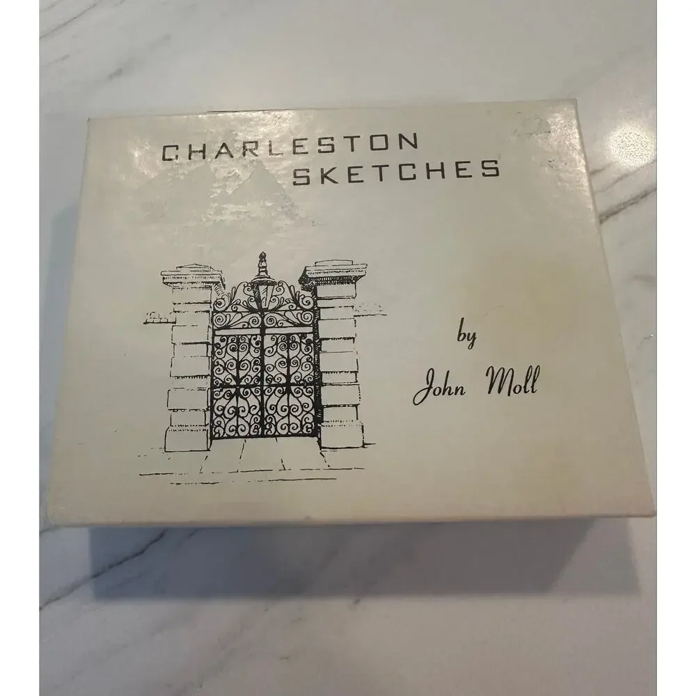 Vintage Charleston Sketches John Moll Note Cards Heritage Art 9 Cards Boxed Set